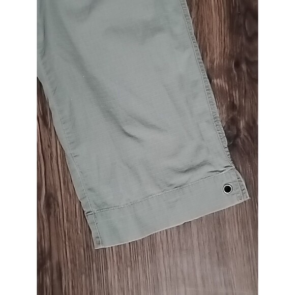 Ruff Hewn Pants Womens Size 4 Green Drawstring Cropped Casual Midrise - Picture 5 of 8